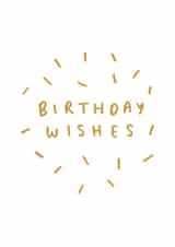 wishes gold Birthday Card 32535 created by Old English Company