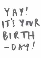 yay bday Birthday Card 10177 created by Old English Company