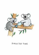 Cute Friendship Card - Koala Tea Time created by Jelly Armchair