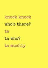 thanks thankyou Card 29505 created by Hedge & Hog Prints