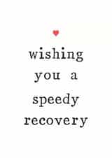 speedy recovery Get Well Card 11042 created by The Two Wagtails