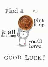 PUNNY PANDA Good Luck Card 8963 created by VICKI BRETT