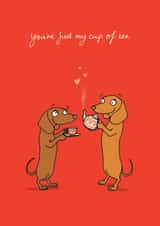 dachshund dog Love & Friendship Card 9523 created by Cardinky