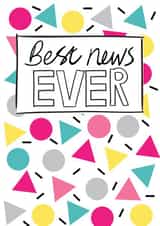 Best news ever - Fun celebration card created by Memelou