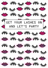 lips eyes Birthday Card 5555 created by Memelou