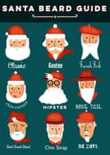 beard santa Christmas Card 1053 created by Jon Higham