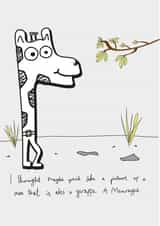man giraffe Card 29692 created by Quite Like That