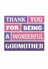 Birthday Card For Godmother, Thank You Godmother created by SixElevenCreations
