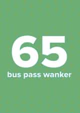 65th birthday card created by Just Spag