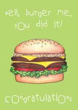 burger funny Graduation Card 10987 created by Charlie - Cherry Pie Lane