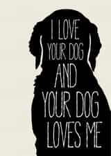 Love Dog Just because Card 9164 created by The Grumpy Pug