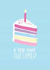 happy cake Birthday Card 10841 created by Nutmeg and Arlo