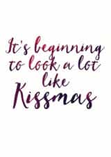 Kissmas Romantic Christmas Card created by Sweetlove Press
