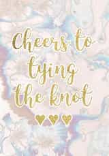 Cheers to tying the knot - Marble themed wedding card created by Emma M. Ezzie