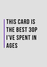 best 30p Birthday Card 11153 created by Man Cards