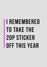 remembered 20p Birthday Card 33513 created by Man Cards