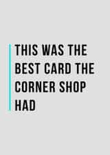 best corner Birthday Card 11154 created by Man Cards