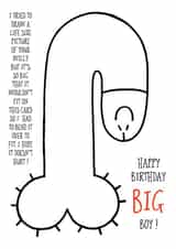 Big boy birthday card created by Adam Regester
