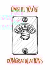 Funny Engagement card - Pun congratulations card created by Adam Regester