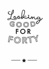 forty fortieth Birthday Card 9662 created by Jodie Gaul & Co