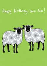 ewe sheep Birthday Card 1863 created by Perkins & Morley