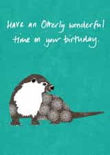 otter otterly Birthday Card 24542 created by Perkins & Morley