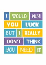 Modern Good Luck Card created by SixElevenCreations
