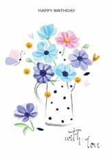 Anemones Bouquet Birthday Card created by SABIVO Design by Sabina