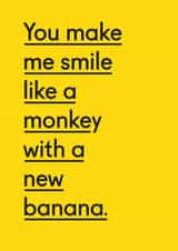 You make me smile anniversary card created by Twin Pines Creative