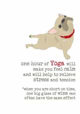 One hour of Yoga will make you feel calm created by Dandelion Stationery