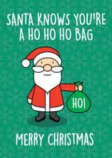 Rude Ho Bag Christmas Card created by Thirty Mussels