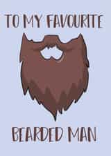 Funny Hipster Beard Anniversary Card / Valentines Day Card - To My Favourite Bearded Man created by PAPR Boutique