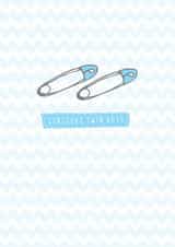 twins boys New Baby Card 11319 created by ERPdesign