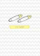 twins Contemporary New Baby Card 11321 created by ERPdesign