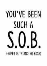 boss leaving Leaving Card 9339 created by Peabody Studio