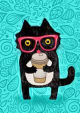 cat coffee Card 22917 created by Anna Alekseeva