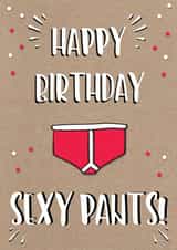 Happy Birthday Sexy Pants Birthday Card created by Little Silverleaf