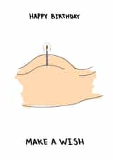 Naked flame Birthday Card created by Naughty Nice