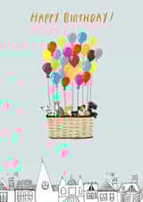 dog balloons Birthday Card 25080 created by Just like Sophie