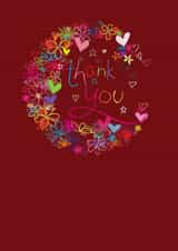 flowers floral Thank You Card 11632 created by Hello You