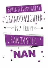 Celebrate your Nan with this heartfelt card. Perfect from her grandchild created by Yeti Design