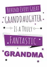 Celebrate your Grandma with this heartfelt card. Perfect from her granddaughter created by Yeti Design