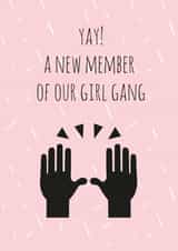 girl gang New Baby Card 7832 created by Hoard Pretty Things