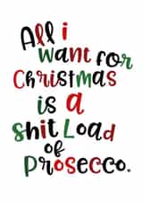 prosecco funny Christmas Card 30818 created by Parsy Designs