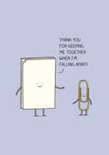 Thank you punny card for your friends and loved ones created by Milkyprint