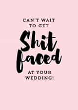 Rude Engagement card - pink and black 1001 created by Percy & Pearl