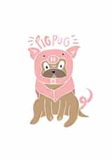 pug dog Birthday Card 28243 created by Leanne Parkinson