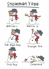 funny snowman Christmas Card 4651 created by Che Dyer
