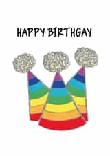 GAY RAINBOW Birthday Card 9063 created by Pack a Punch Designs