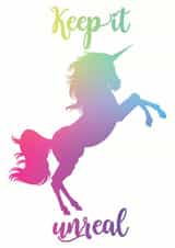 unicorn rainbow Birthday Card 31420 created by CREASHAN